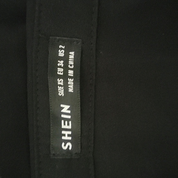 Shein Black Button Down Cold Shoulder, Long Sleeve, Size 2 / XS, New Condition - Picture 6 of 8